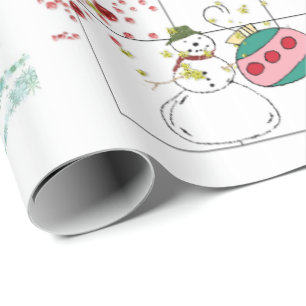 Cadeau Calendrier 2021 Joyeux Noël Père Noël papier d'emb