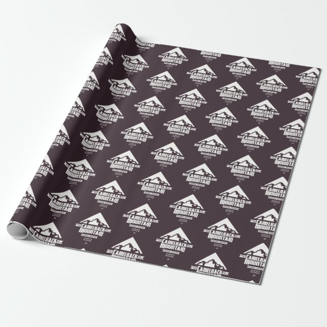 Cadeau Camelback Mountain (foncé) - Papier d'enveloppemen (Déroulé)