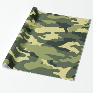 Cadeau Camouflage vert Papier à envelopper