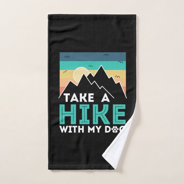 Cadeau Camper | Faire Une Randonnée Avec Mon Chien (Serviette à main)