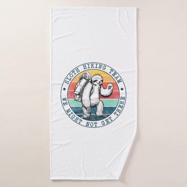 Cadeau Camper | Sloth Randonnée Team Anniversaire (Serviette de bain)