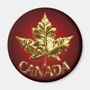 Cadeau Canada Souvenir Frigo Magnet Gold Maple Lea