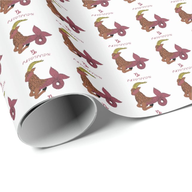 Cadeau Capricorne Papier à enveloppement (Coin rond)