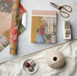 Cadeau Carl Larsson Le papier d'enveloppement de cuisine
