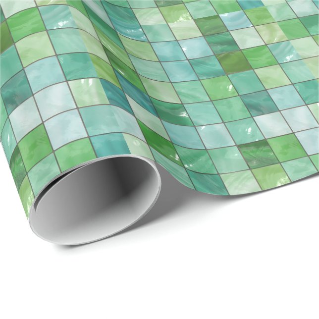 Cadeau Carreaux décoratifs 1 Papier à envelopper (Coin rond)
