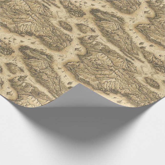 Cadeau Carte de l'Imaginaire Cartographie Papier dessiné  (Coin)