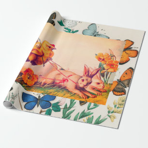 CADEAU CARTE DE PÂQUES RÉTRO PERSONNALISÉE AVEC PAPIER CA