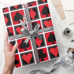 Cadeau Casino Poker Cartes Enveloppement Papier