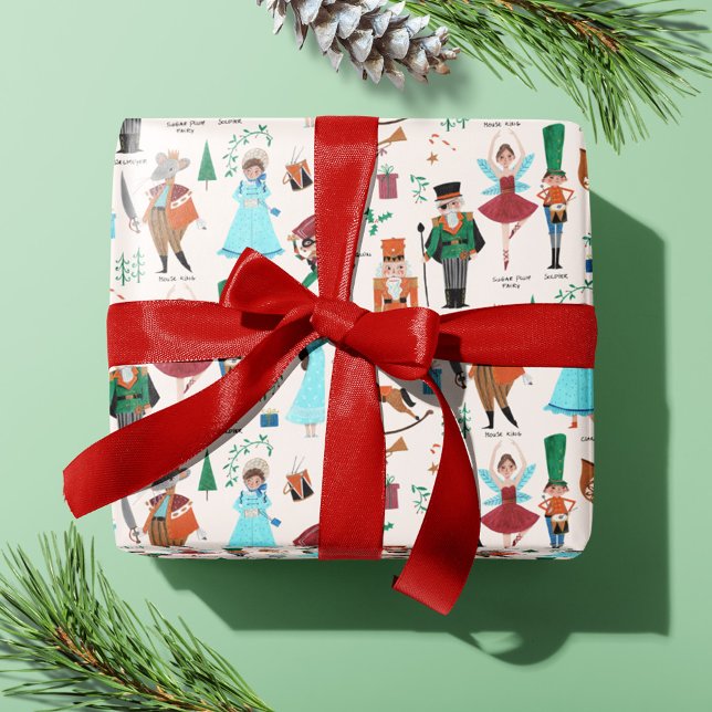 Cadeau Casse-Noisette | Vacances de Noël | Papier d'embal (Christmas Nutcracker Gift Paper Wrapping traditional classic holiday kids children.)