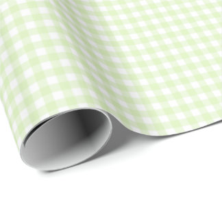 Cadeau Celery Green | Papier blanc En vichy enveloppement