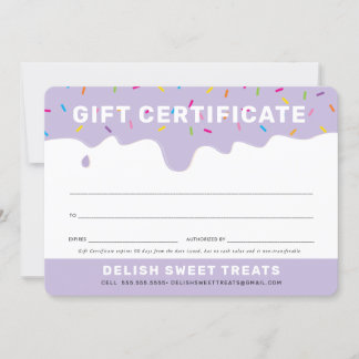 CADEAU CERTIFICAT couleur de dégivrage arrose lila