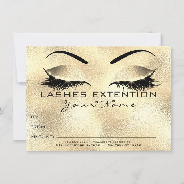Cadeau Certificat de Beauté Maquillage Cils Sourci (Devant)