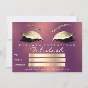 Cadeau Certificat de Maquillage Extensions de Cils