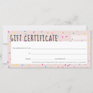 CADEAU CERTIFICAT mignon fun coloré arroses fête
