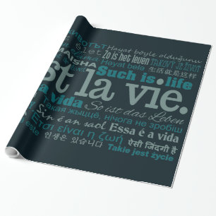 Cadeau C'est La Vie papier d'emballage personnalisé