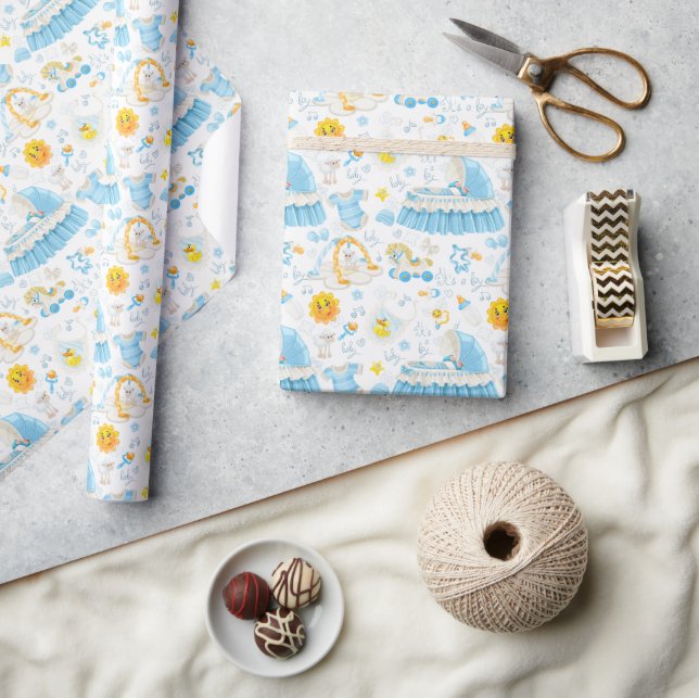 Cadeau C'est un papier d'enveloppement pour garçon (Artisanat)