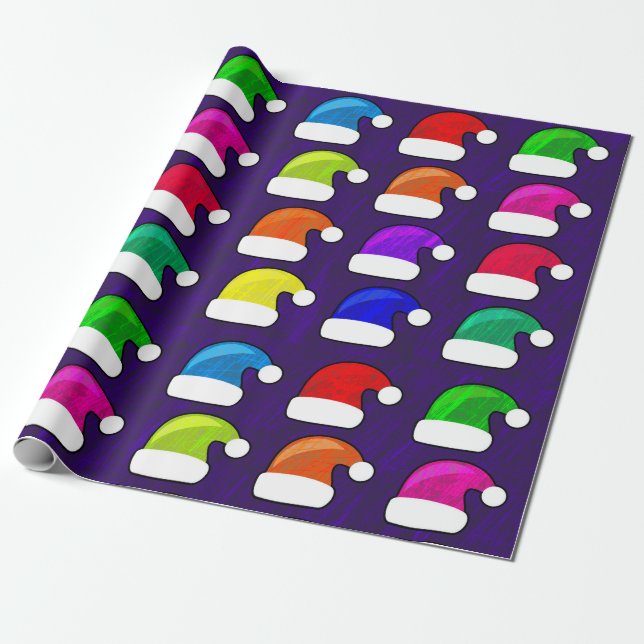 Cadeau chapeaux santa papier d'emballage (Déroulé)