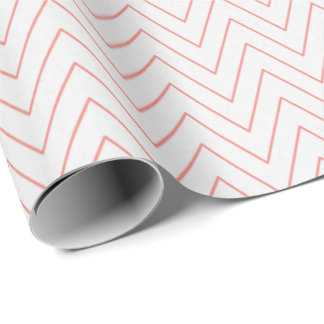 Cadeau Charme blanc et corail - Papier à enveloppement cl