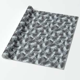 Cadeau Chats Camouflage urbain Papier d'enveloppement