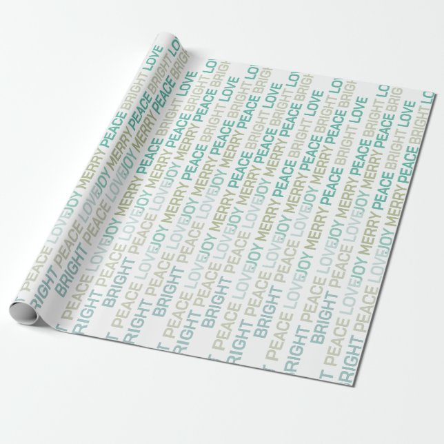 Cadeau Cheer de Vacances - Papier d'Enveloppement Blanc (Déroulé)