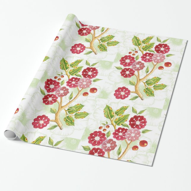 Cadeau Cherry Blosson papier d'emballage design (Déroulé)