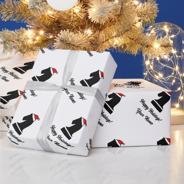 Cadeau Cheval motif papier d'emballage de Noël (Vacances)