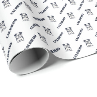 Cadeau Chien-taureau français avec le nom Wrapping Papier