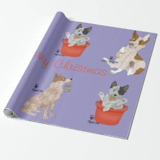 Cadeau Chiens de Noël Enveloppement Papier