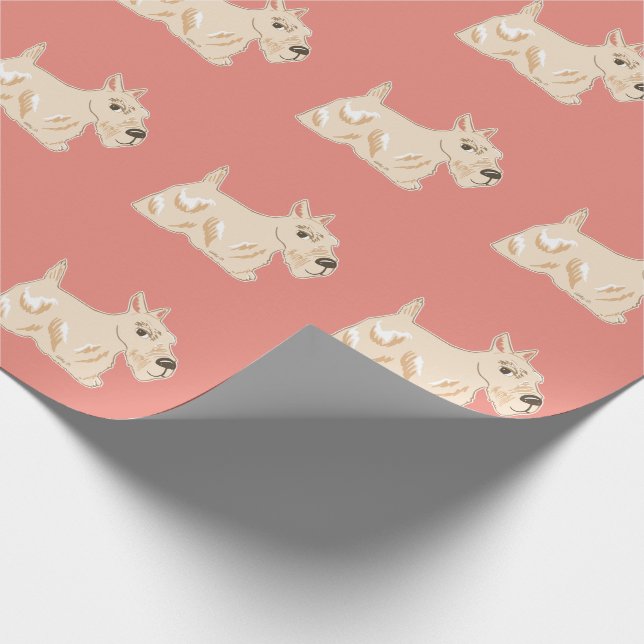 Cadeau Chiens écossais à dos roux Papier à envelopper cha (Coin)
