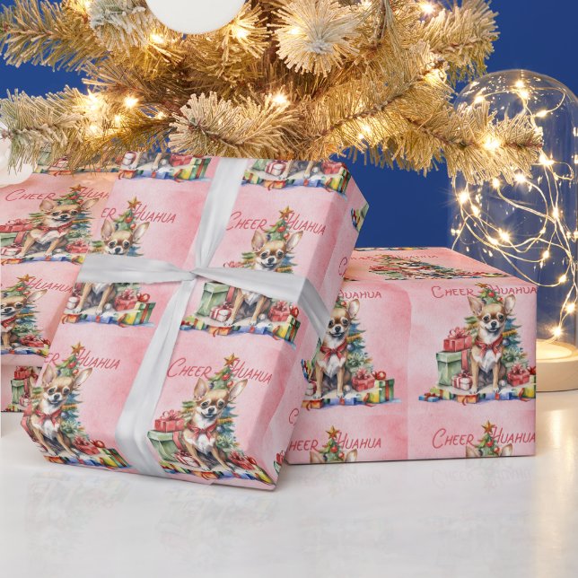 Cadeau Chihuahua Chien de Noël Papier à enveloppement à t (Vacances)