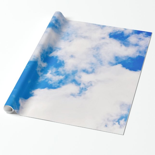 Cadeau Ciel et papier d'emballage de nuages (Déroulé)