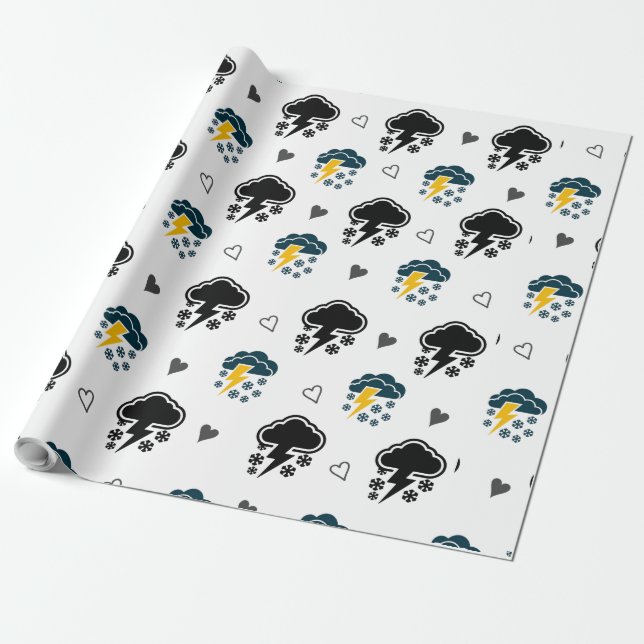 Cadeau "Ciels électriques : Papier d'enveloppement de ton (Déroulé)