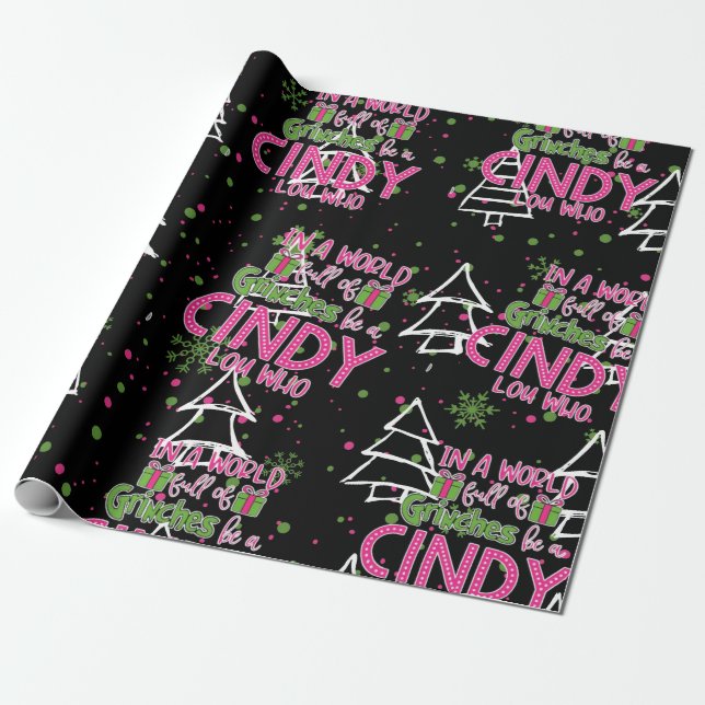 Cadeau Cindy Lou Qui Enveloppe Du Papier (Déroulé)