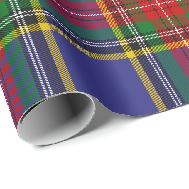 Cadeau Clan MacBeth Papier à enveloppement Tartan (Coin rond)