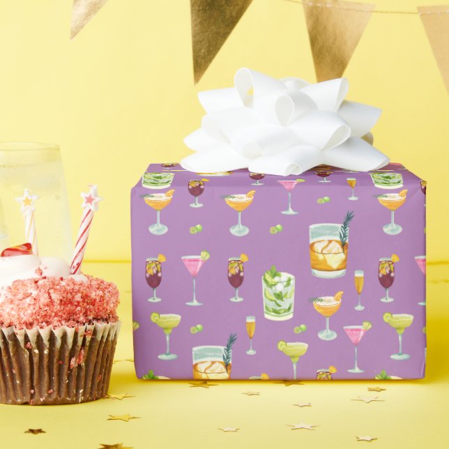 Cadeau Cocktails Papier Motif (Fête d'anniversaire)