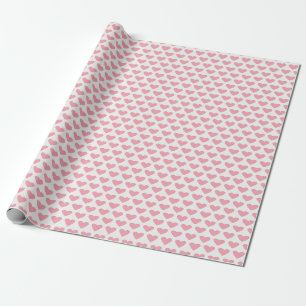 Cadeau Coeurs roses Papier d'enveloppement Saint-Valentin