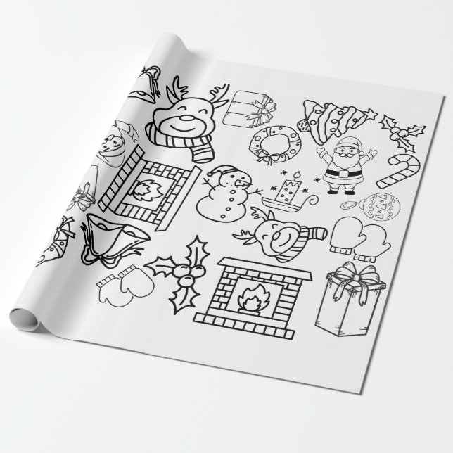 Cadeau Color Me - Papier d'enveloppement de Noël (Déroulé)