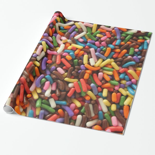 Cadeau Coloré arrose le papier d'emballage (Déroulé)