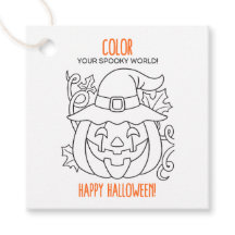 Colorier les étiquettes cadeaux Halloween