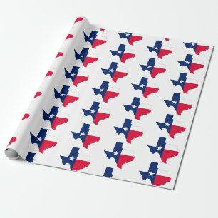 Cadeau Contour du Texas et couleurs du drapeau, papier ca