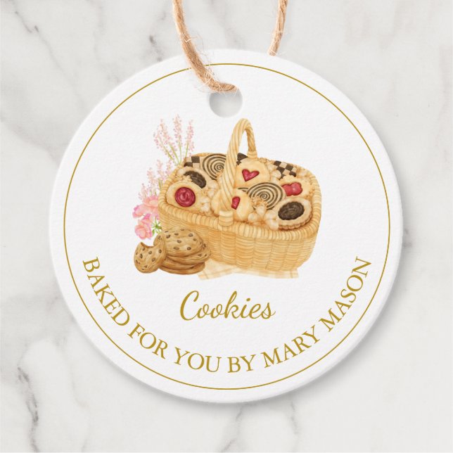 Cadeau Cookies faits maison Favoriser les étiquettes | Bl (Devant)