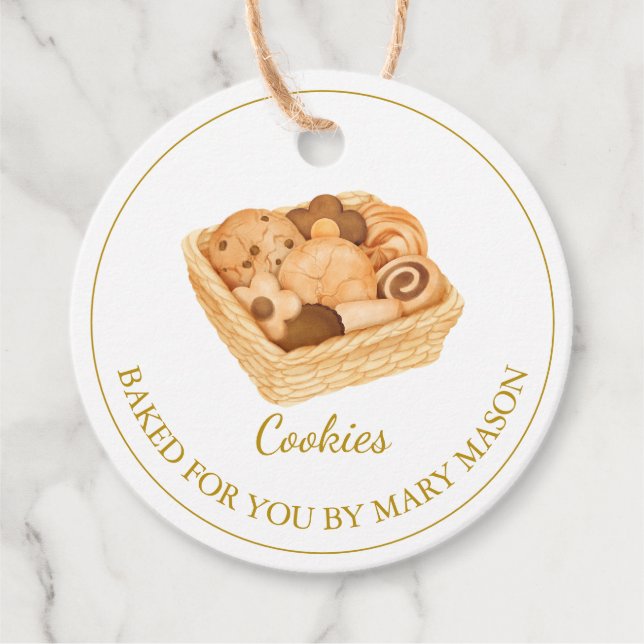 Cadeau Cookies faits maison Favoriser les étiquettes | Bl (Devant)