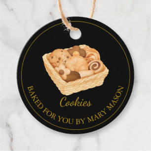 Cadeau Cookies faits maison Favoriser les étiquettes No