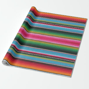 Cadeau copie de serape, papier d'emballage, bleu layette