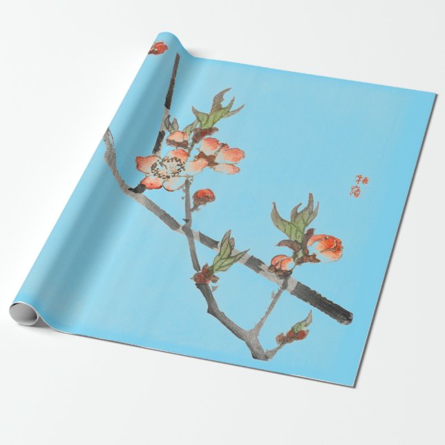 Cadeau Copie japonaise de papier d'emballage de fleurs de (Déroulé)