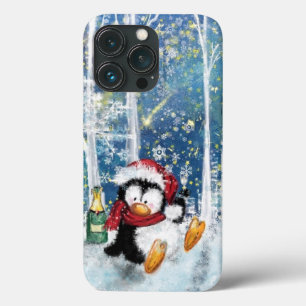 Cadeau coque iphone de Noël Bonne fête de pingouin