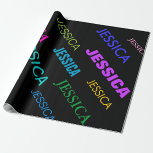 Cadeau Couleur au néon personnalisée du papier