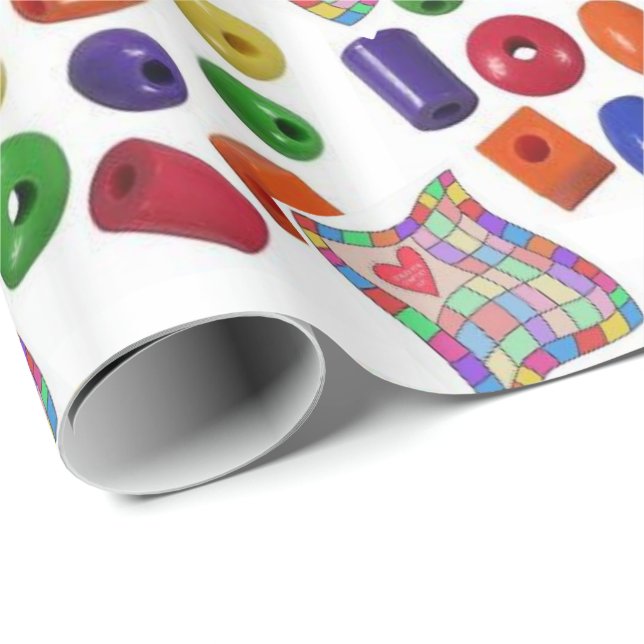 Cadeau Couleurs de papier d'emballage brillant (Coin rond)