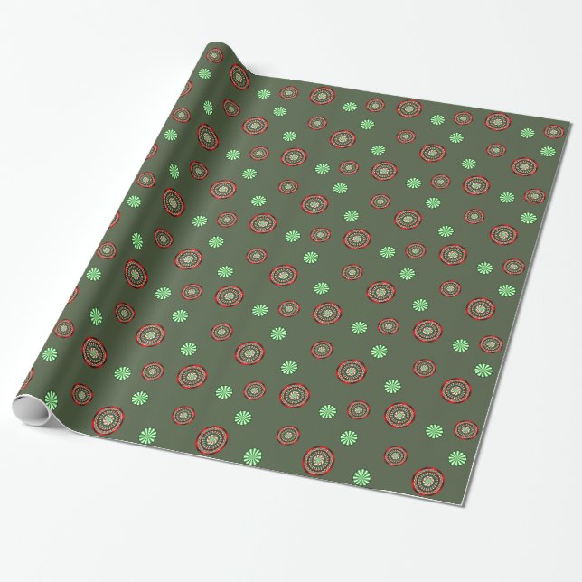 Cadeau Couleurs de papier d'emballage de Noël (Déroulé)