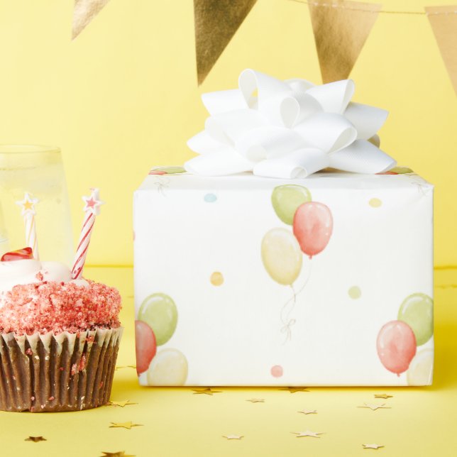 Cadeau Couleurs primaires Papier d'enveloppement des ball (Fête d'anniversaire)